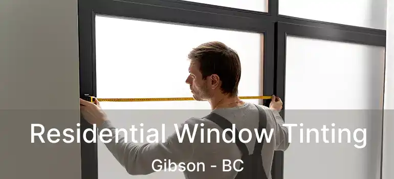  Residential Window Tinting Gibson - BC