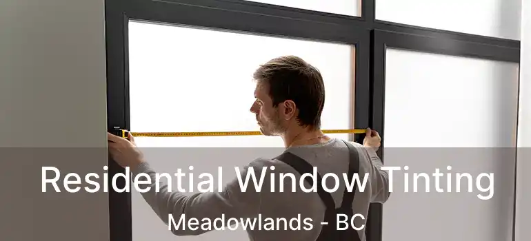  Residential Window Tinting Meadowlands - BC
