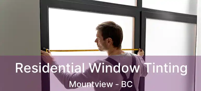  Residential Window Tinting Mountview - BC