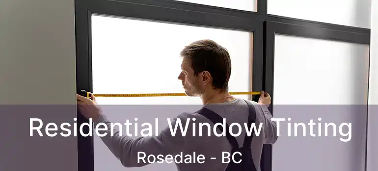  Residential Window Tinting Rosedale - BC