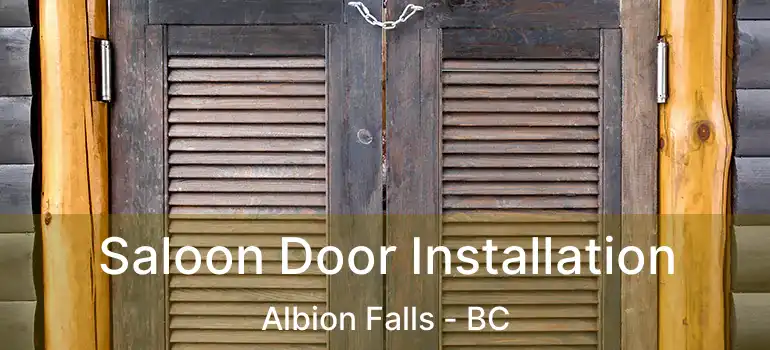  Saloon Door Installation Albion Falls - BC