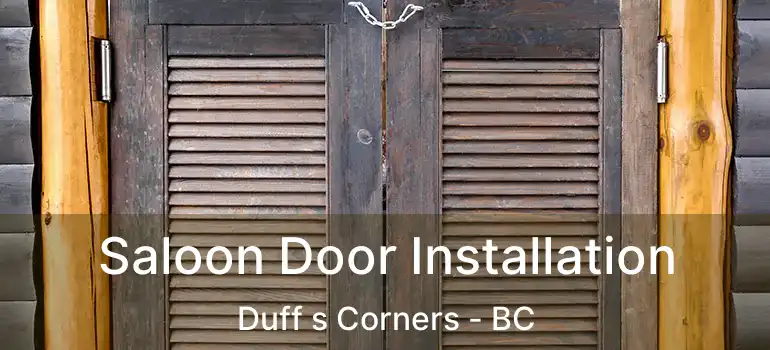  Saloon Door Installation Duff s Corners - BC