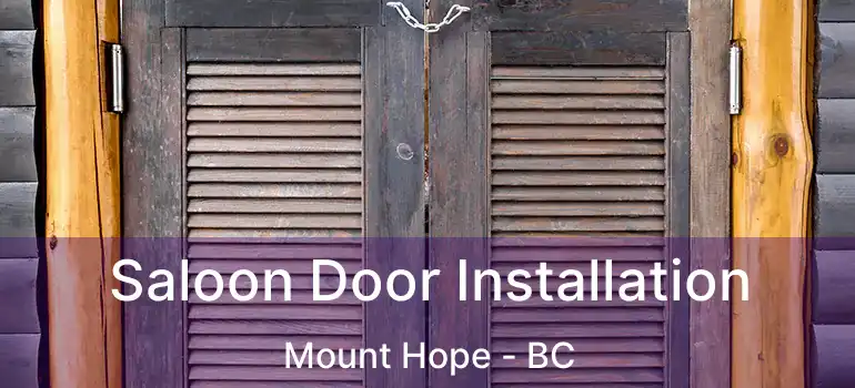  Saloon Door Installation Mount Hope - BC
