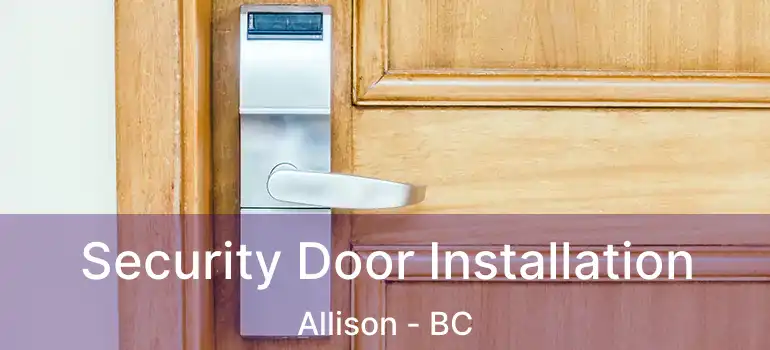  Security Door Installation Allison - BC