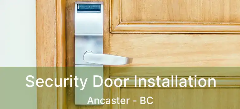  Security Door Installation Ancaster - BC