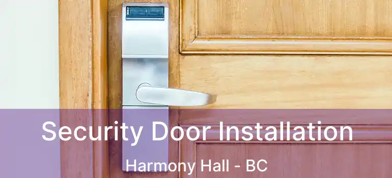  Security Door Installation Harmony Hall - BC