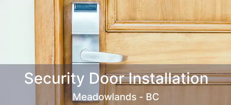  Security Door Installation Meadowlands - BC