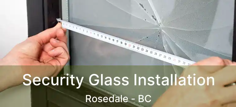 Security Glass Installation Rosedale - BC