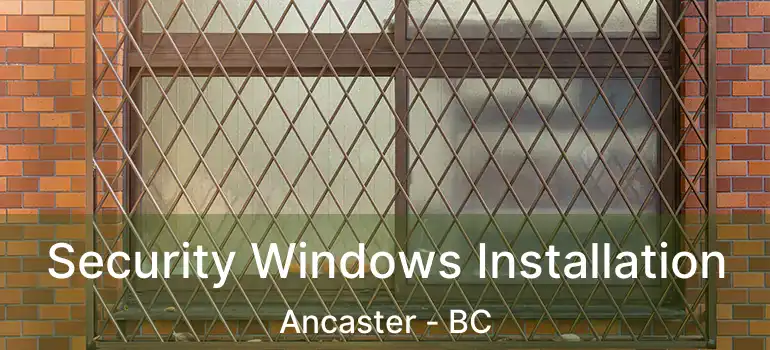  Security Windows Installation Ancaster - BC