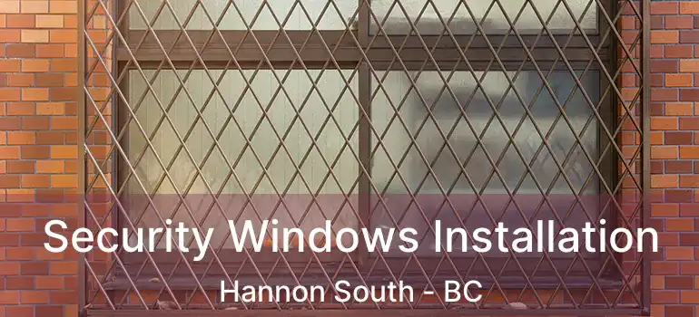  Security Windows Installation Hannon South - BC