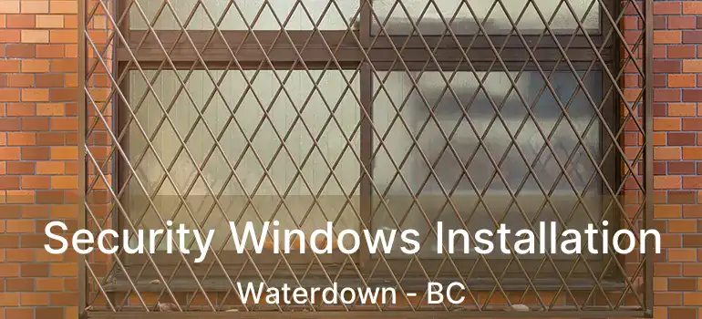  Security Windows Installation Waterdown - BC