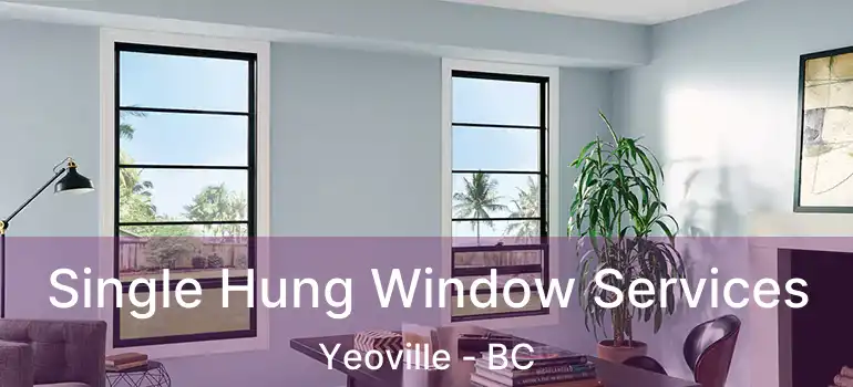  Single Hung Window Services Yeoville - BC