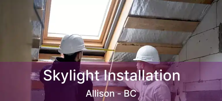  Skylight Installation Allison - BC
