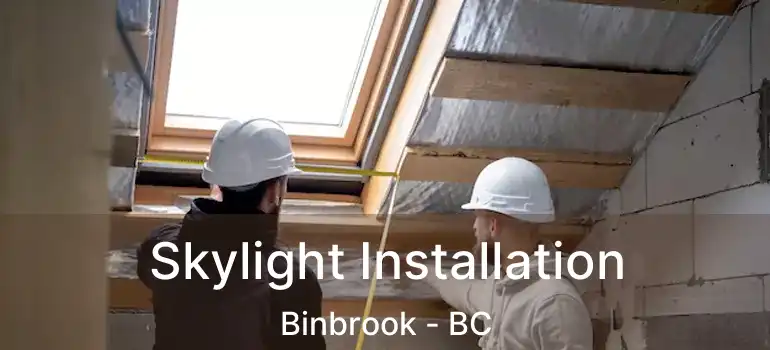  Skylight Installation Binbrook - BC