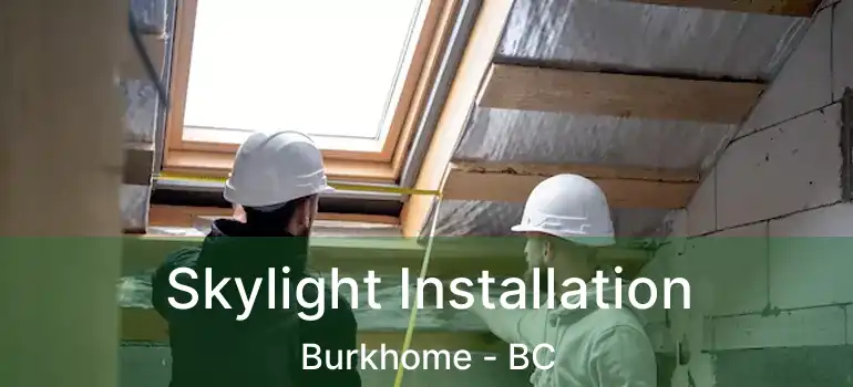  Skylight Installation Burkhome - BC