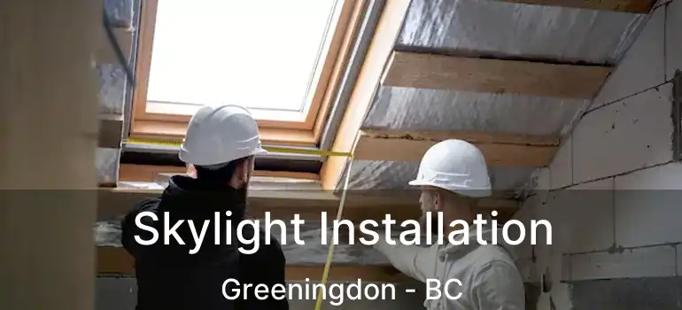  Skylight Installation Greeningdon - BC