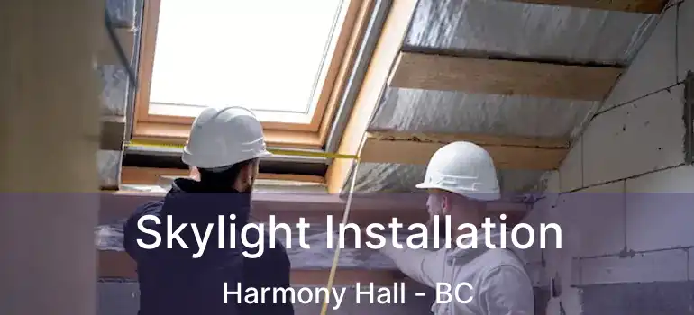  Skylight Installation Harmony Hall - BC