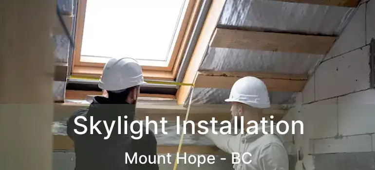  Skylight Installation Mount Hope - BC