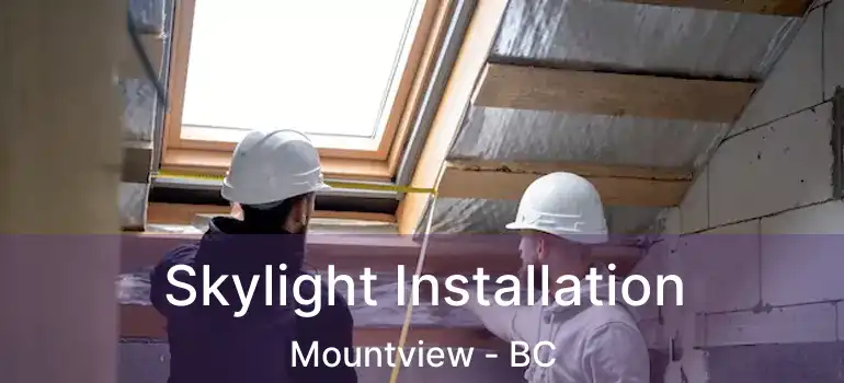  Skylight Installation Mountview - BC