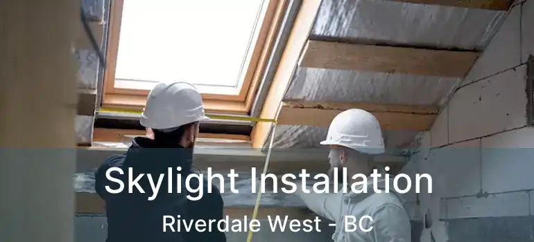  Skylight Installation Riverdale West - BC