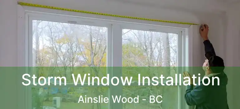  Storm Window Installation Ainslie Wood - BC