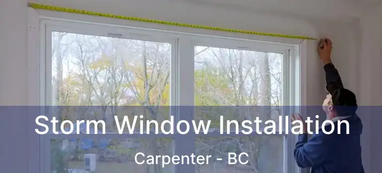  Storm Window Installation Carpenter - BC