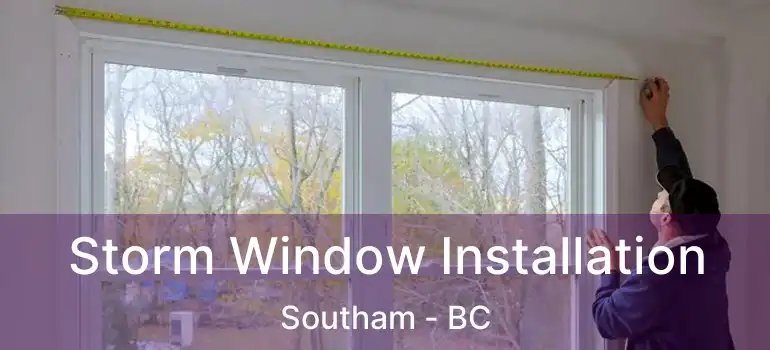  Storm Window Installation Southam - BC