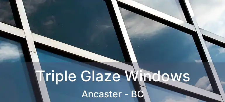  Triple Glaze Windows Ancaster - BC
