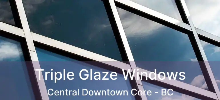  Triple Glaze Windows Central Downtown Core - BC