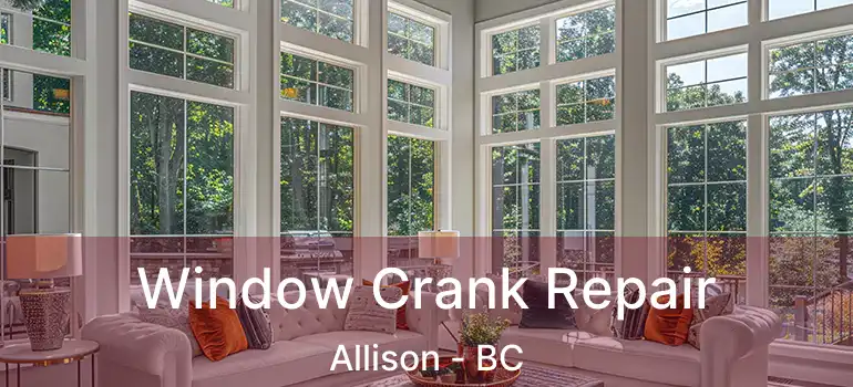  Window Crank Repair Allison - BC