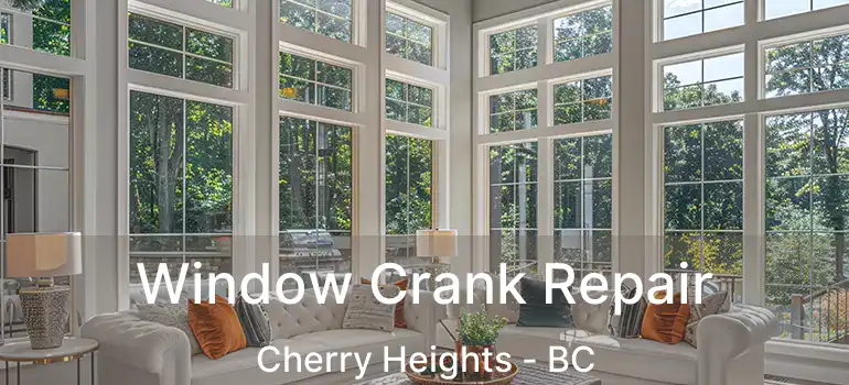  Window Crank Repair Cherry Heights - BC