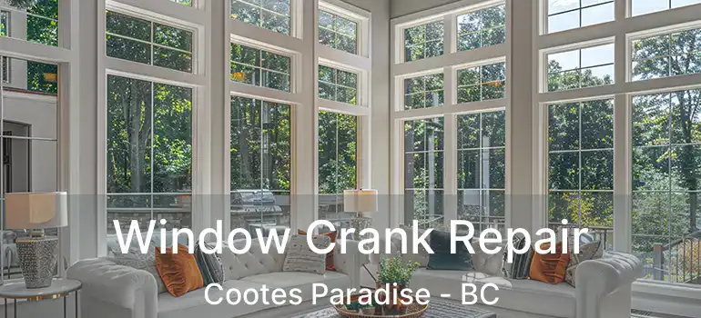  Window Crank Repair Cootes Paradise - BC