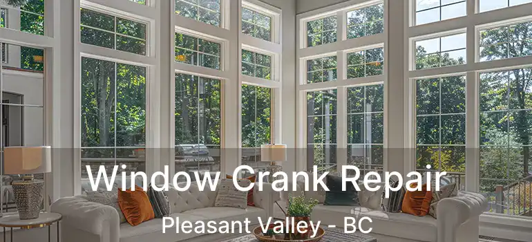  Window Crank Repair Pleasant Valley - BC