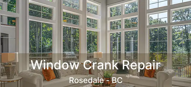  Window Crank Repair Rosedale - BC
