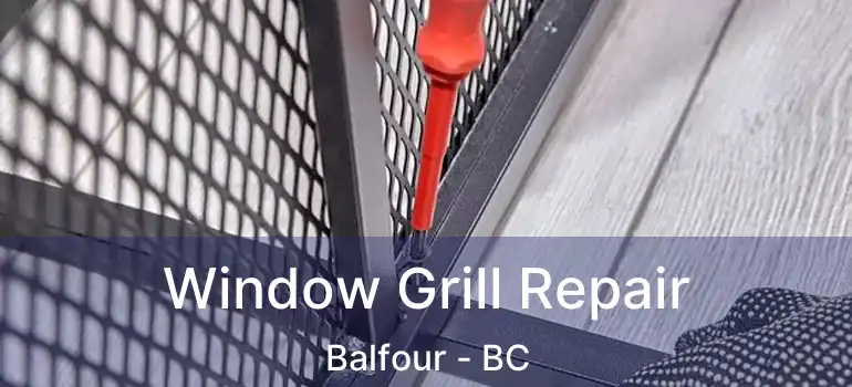  Window Grill Repair Balfour - BC