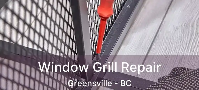  Window Grill Repair Greensville - BC