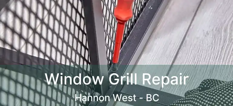  Window Grill Repair Hannon West - BC