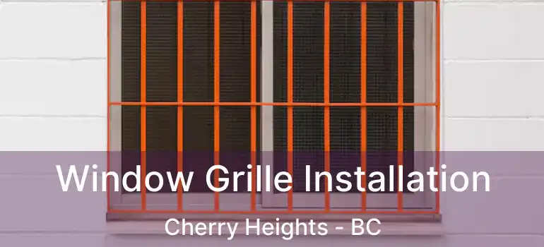  Window Grille Installation Cherry Heights - BC