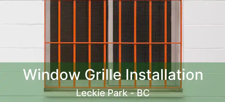  Window Grille Installation Leckie Park - BC