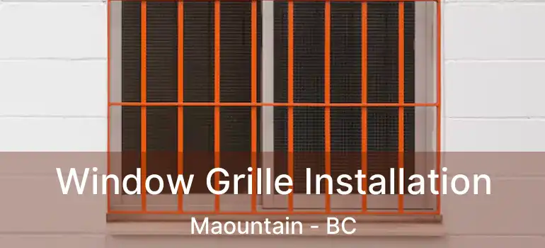  Window Grille Installation Maountain - BC