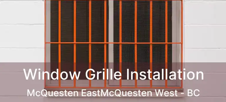  Window Grille Installation McQuesten EastMcQuesten West - BC