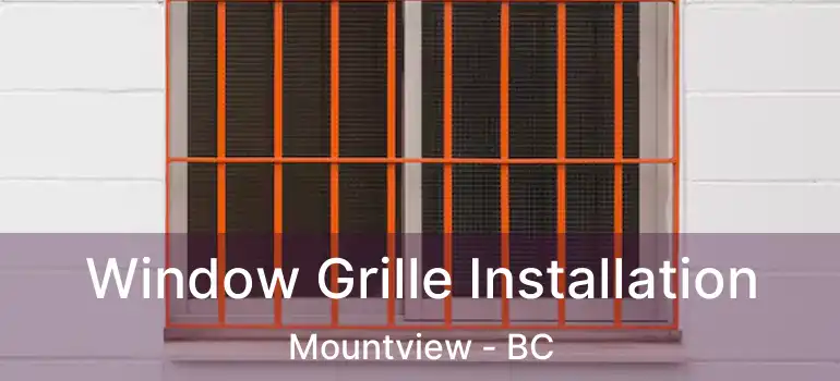  Window Grille Installation Mountview - BC