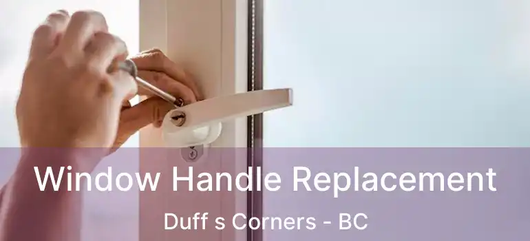  Window Handle Replacement Duff s Corners - BC