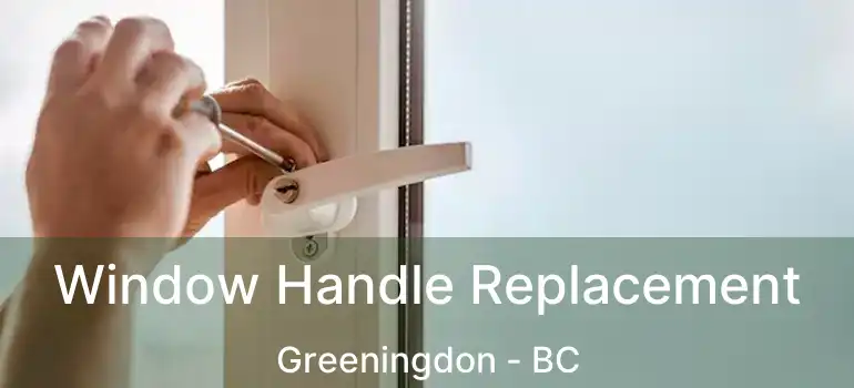  Window Handle Replacement Greeningdon - BC