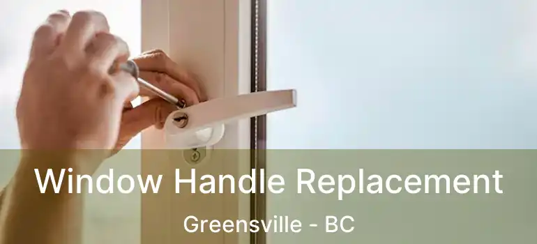  Window Handle Replacement Greensville - BC