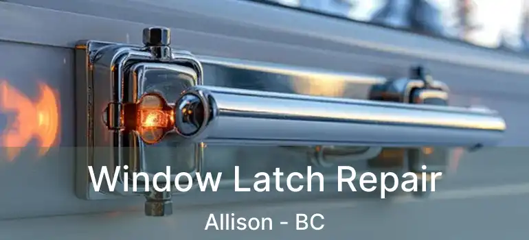  Window Latch Repair Allison - BC