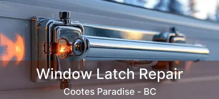  Window Latch Repair Cootes Paradise - BC