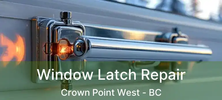  Window Latch Repair Crown Point West - BC