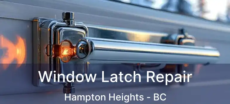  Window Latch Repair Hampton Heights - BC