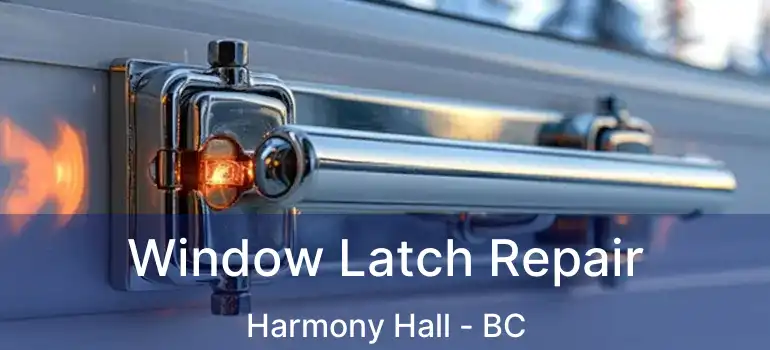  Window Latch Repair Harmony Hall - BC
